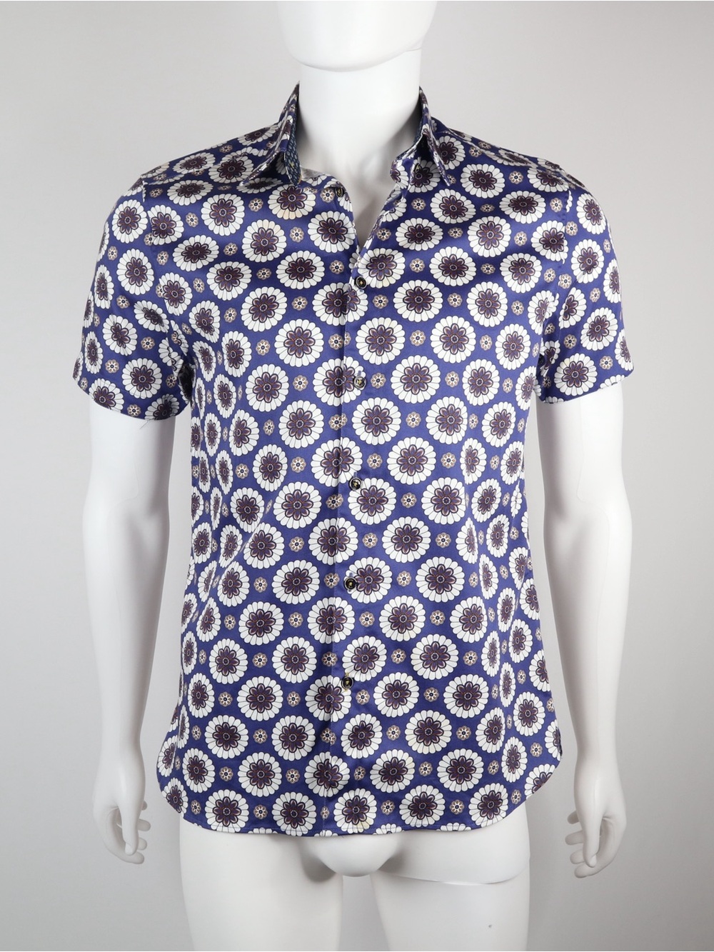 TED BAKER | Blue Floral-Print Men’s Shirt | Size 3
